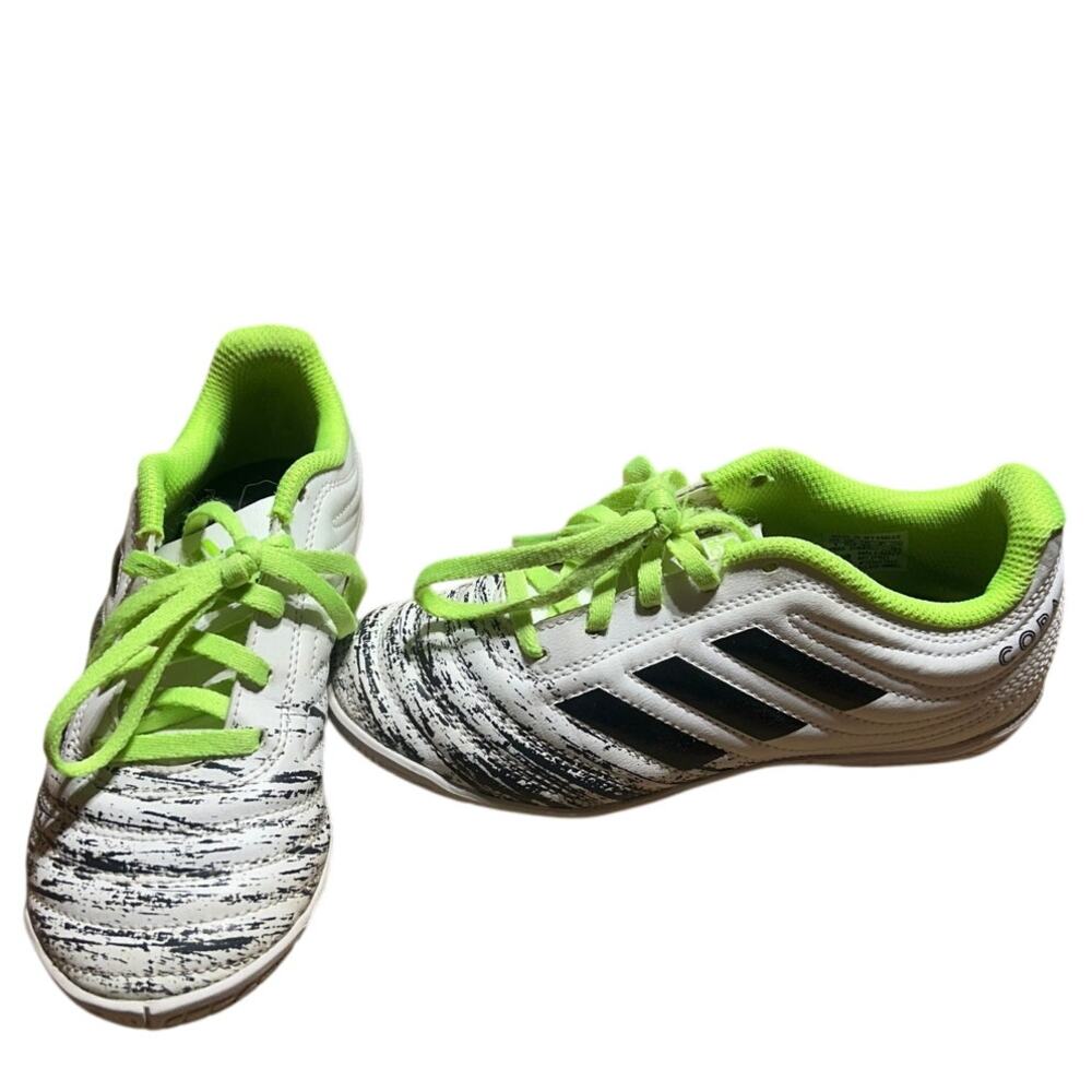 Adidas Copa 20.4 Youth Soccer Cleats sz 1 white black green colorway